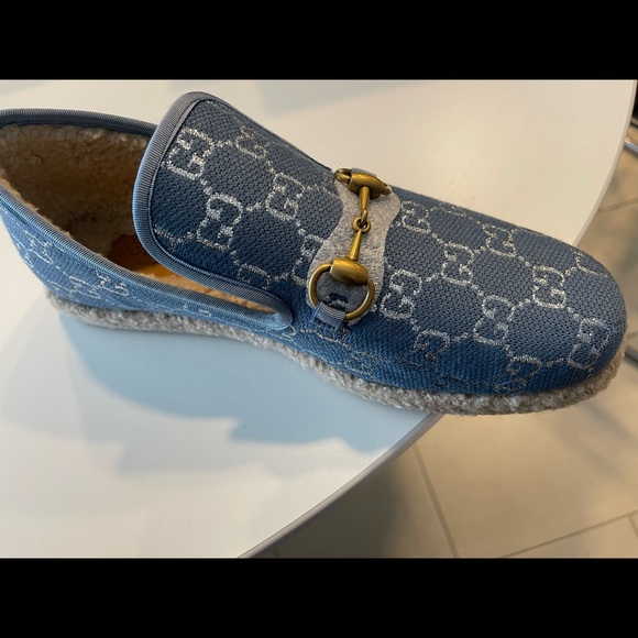 NEW Gucci Women’s “Light Blue”  Wool Loafer with Horsebit Size 40 (US 10) - Picture 7 of 10